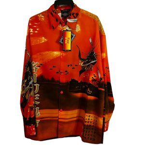 Bare Fox Mens Long Sleeve Button Down Shirt Style LS400 Size Large